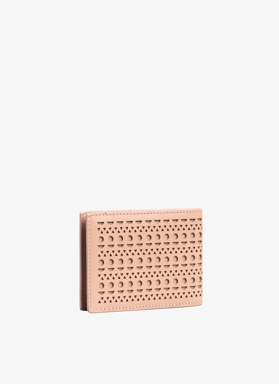 Openwork leather cardholder
 ALAÏA SANDY OPENWORK LEATHER CARDHOLDER